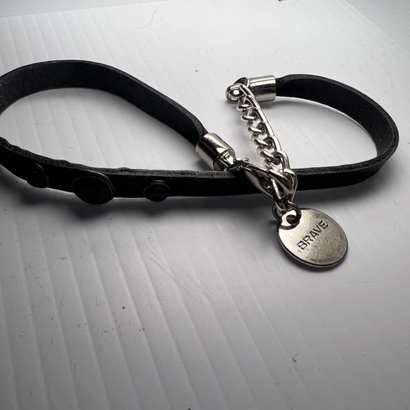 BRAVE Leather Studded Bracelet. Total Length Range 13”to 16” - Picture 12 of 13
